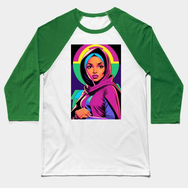 THE SQUAD-ILHAN OMAR 6 Baseball T-Shirt by truthtopower